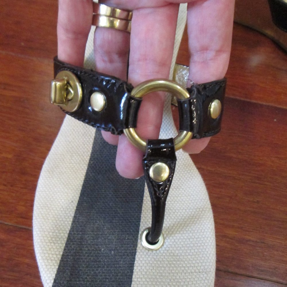 *SOLD* Coach "Fauna" Wedge Thong Sandals - Picture 4 of 10